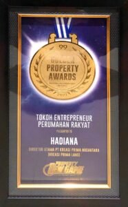 Golden Property Awards GPA 2021 Tokoh Entrepreneur Perumahan Rakyat Hadiana PT Kreasi Prima Nusantara Kreasi Prima Land