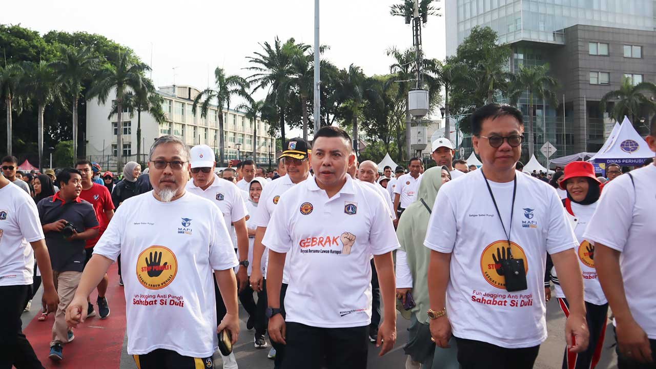 Fun Walk Corruption Free Day MAPI dan Saber Pungli Ajak Warga Lawan Pungli di CFD Bundaran HI