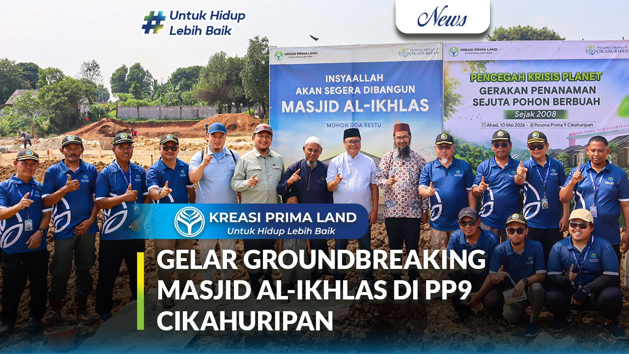 Thumbnail Kreasi Prima Land Gelar Groundbreaking Masjid Al-Ikhlas di Pesona Prima 9 Cikahuripan Bersama Ustadz Dr. Muhamad Arifin Badri, M.A.