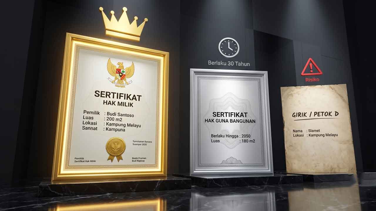 Perbedaan SHM, SHGB, dan Girik Mana yang Paling Aman untuk Rumah Subsidi dan Investasi Jangka Panjang