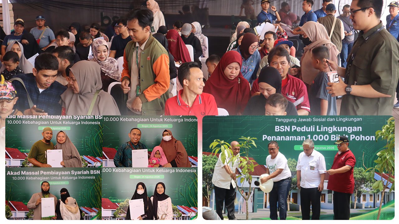 Pesona Prima 9 Cikahuripan Mulai Akad Massal Perdana, 76 Rumah Subsidi Syariah Diserahterimakan kepada BSN