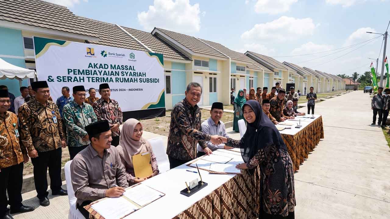 Pesona Prima 9 Cikahuripan Mulai Akad Massal Perdana, 76 Rumah Subsidi Syariah Diserahterimakan kepada BSN